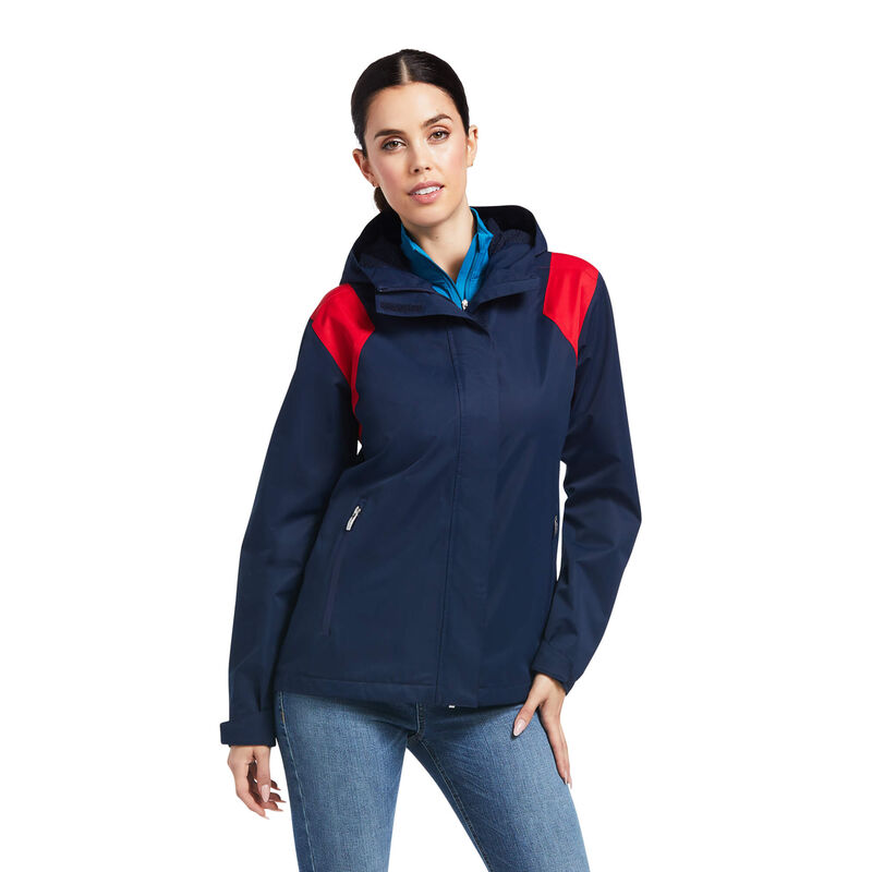 Ariat Jacke Damen - Spectator Waterproof Navy/Rot ( LPVAU-8204 )